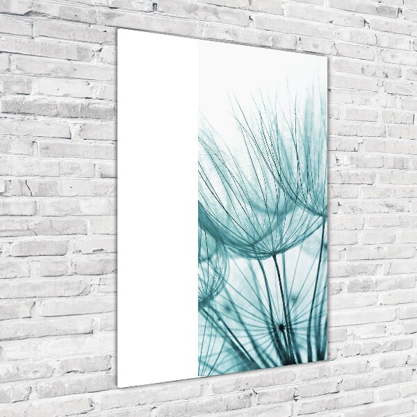 Glasbild vertikales Löwenzahnsamen