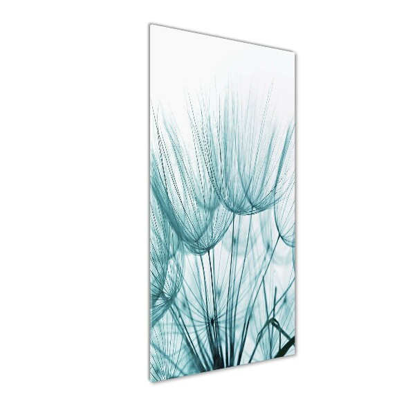 Glasbild vertikales Löwenzahnsamen