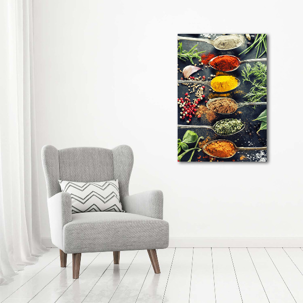 Bild aus glas vertikales Gewürze