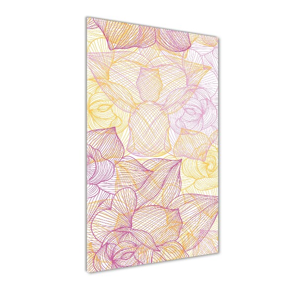 Bild aus glas vertikales Blumen