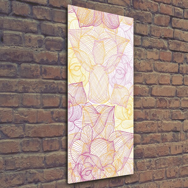 Bild aus glas vertikales Blumen