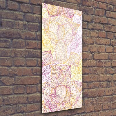 Bild aus glas vertikales Blumen