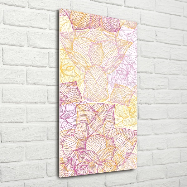 Bild aus glas vertikales Blumen