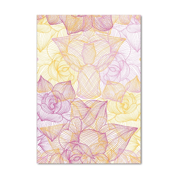 Bild aus glas vertikales Blumen