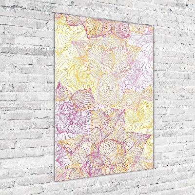 Bild aus glas vertikales Blumen