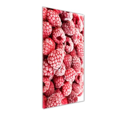 Glasbild vertikales Himbeeren
