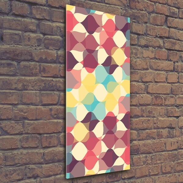 Glasbild vertikales Geometrischer Hintergrund