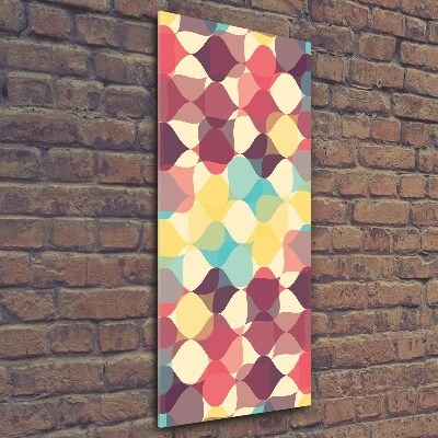 Glasbild vertikales Geometrischer Hintergrund