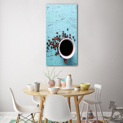 Foto auf glas vertikales Eine Tasse Kaffee