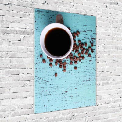 Foto auf glas vertikales Eine Tasse Kaffee
