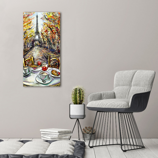 Foto auf glas vertikales Frühstück in Paris