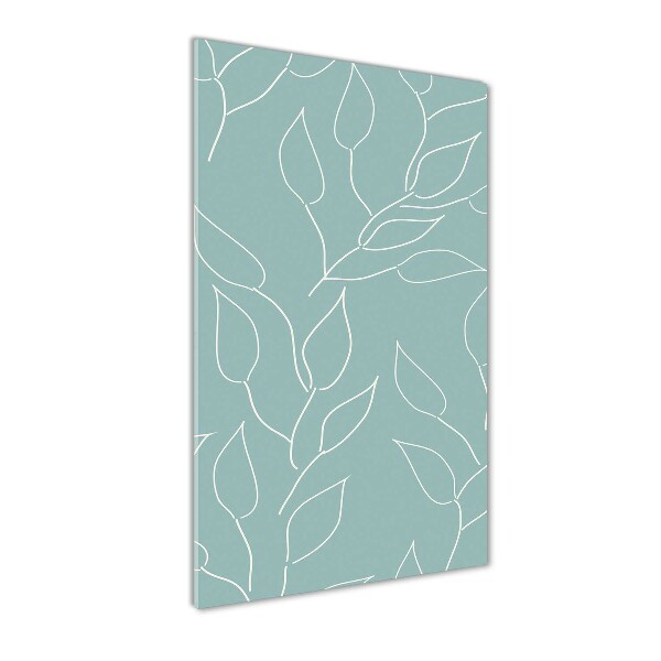 Glasbild vertikales Blätter