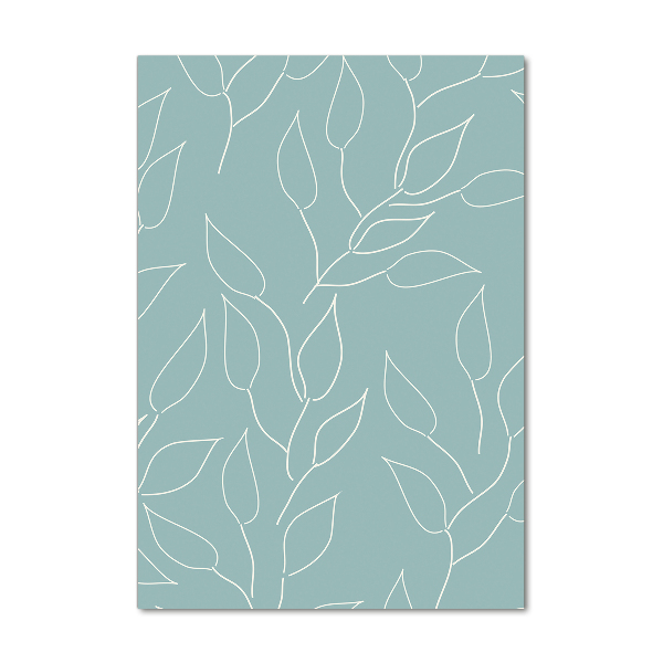 Glasbild vertikales Blätter