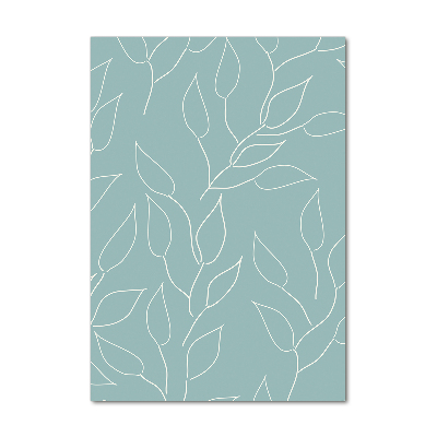 Glasbild vertikales Blätter