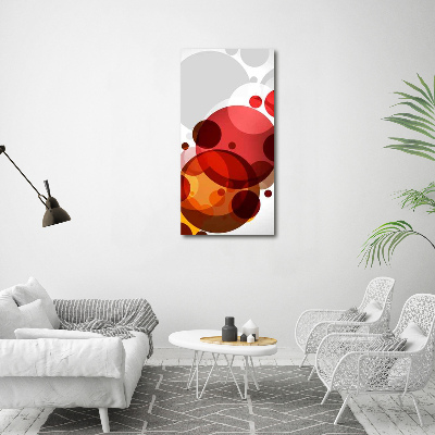 Glasbild vertikales Kreisabstraktion