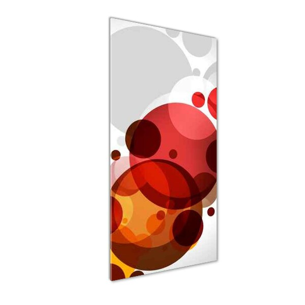 Glasbild vertikales Kreisabstraktion