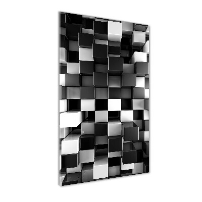 Bild aus glas vertikales Würfelabstraktion