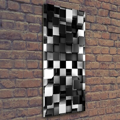 Bild aus glas vertikales Würfelabstraktion