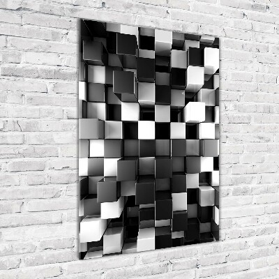 Bild aus glas vertikales Würfelabstraktion