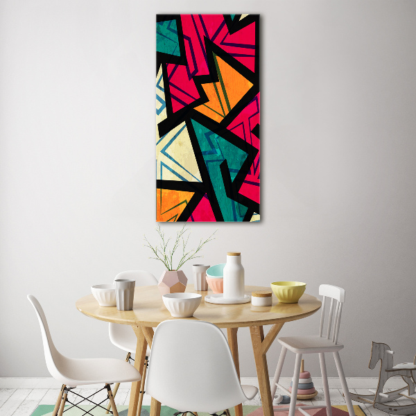 Bild aus glas vertikales Geometrischer Hintergrund