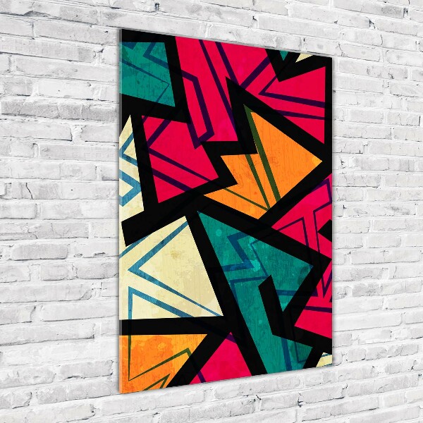 Bild aus glas vertikales Geometrischer Hintergrund