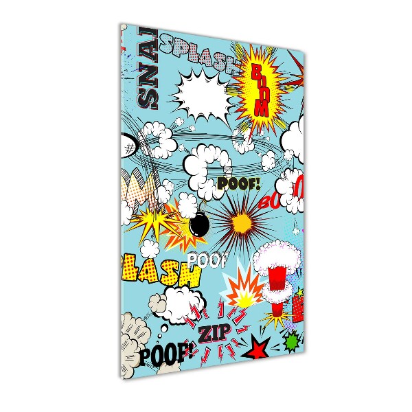 Foto auf glas vertikales Comics