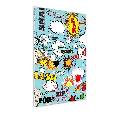 Foto auf glas vertikales Comics