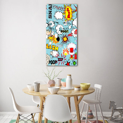 Foto auf glas vertikales Comics