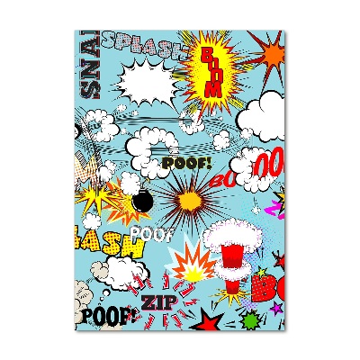 Foto auf glas vertikales Comics