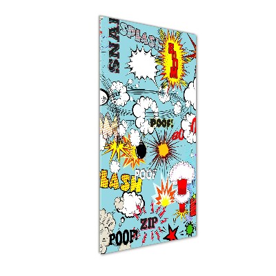 Foto auf glas vertikales Comics