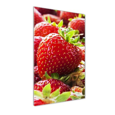 Foto auf glas vertikales Erdbeeren