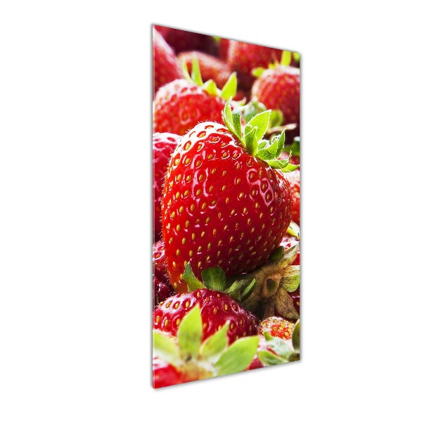 Foto auf glas vertikales Erdbeeren