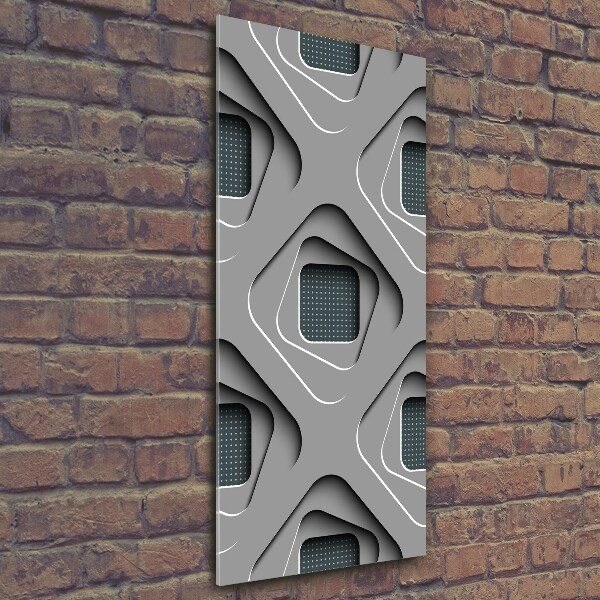 Bild aus glas vertikales 3D-Abstraktion