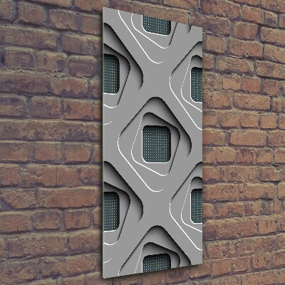 Bild aus glas vertikales 3D-Abstraktion