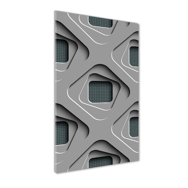 Bild aus glas vertikales 3D-Abstraktion