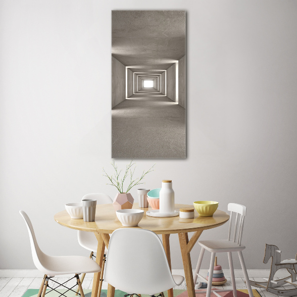 Foto auf glas vertikales Betontunnel