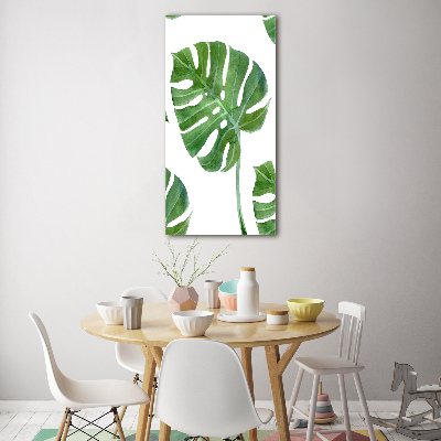 Bild aus glas vertikales Monstera