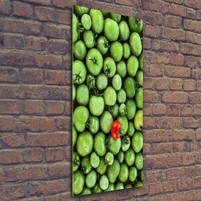Glasbild vertikales Rote Tomate