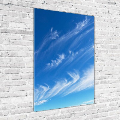 Foto auf glas vertikales Wolken am Himmel
