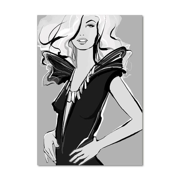 Glasbild vertikales Modeillustration