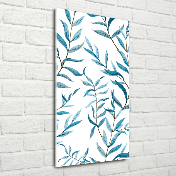 Foto auf glas vertikales Blätter