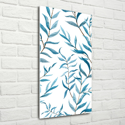 Foto auf glas vertikales Blätter