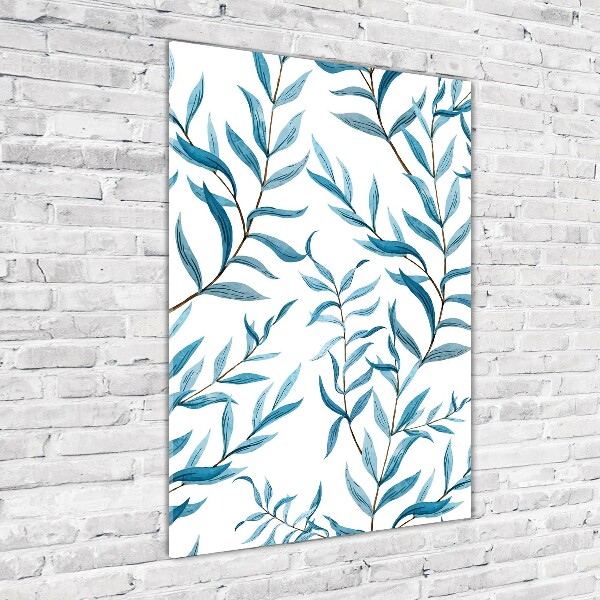 Foto auf glas vertikales Blätter