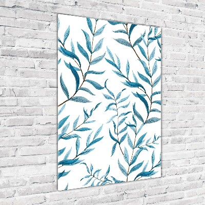 Foto auf glas vertikales Blätter