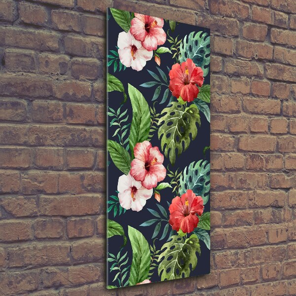 Bild aus glas vertikales Hawaiianisches Muster