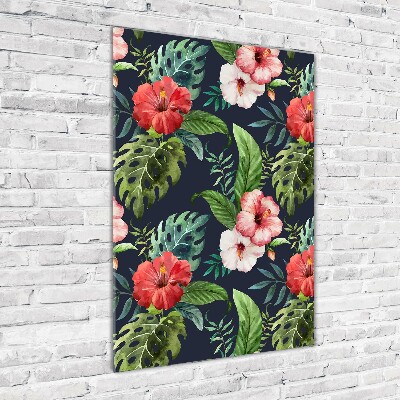 Bild aus glas vertikales Hawaiianisches Muster