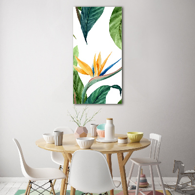 Foto auf glas vertikales Strelitzia reginae