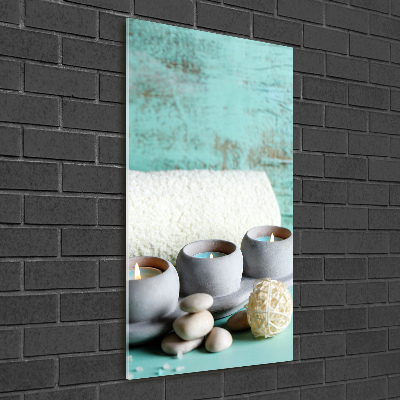 Bild aus glas vertikales Kerzen