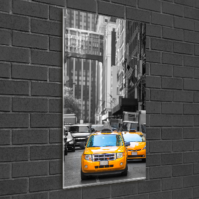 Foto auf glas vertikales New Yorker Taxis