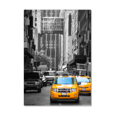 Foto auf glas vertikales New Yorker Taxis